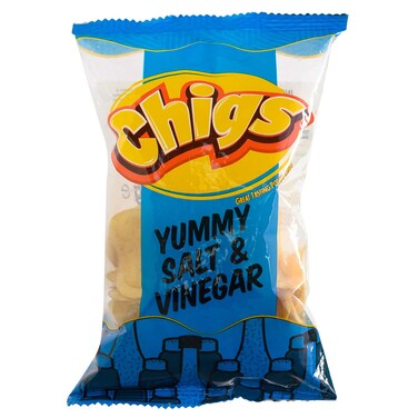 Chigs Yummy Salt And Vinegar Potato Crisps 50G