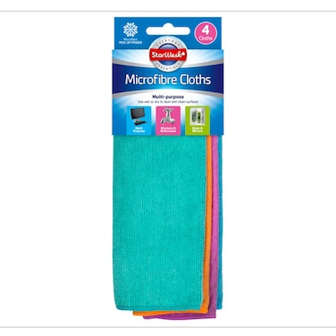 Starwash Micro Fibre Multipurpose Cloth 4Pack