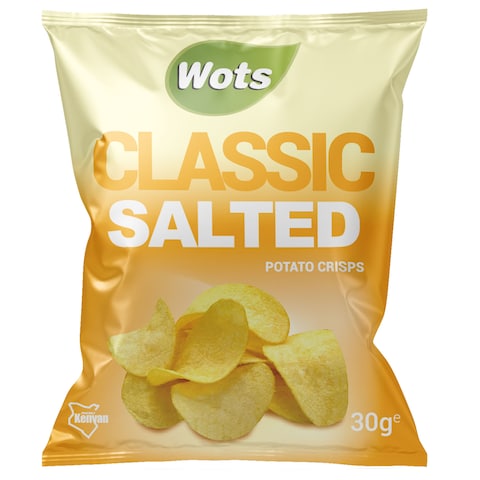 Wots Classic Salted Potato Crisps 30G