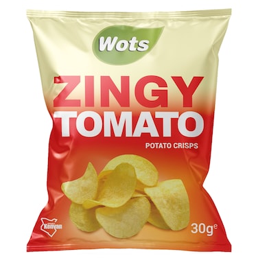Wots Zingy Tomato Potato Crisps 30G