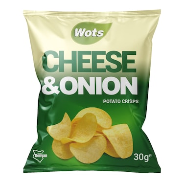 Wots Cheese And Onion Potato Crisps 30G