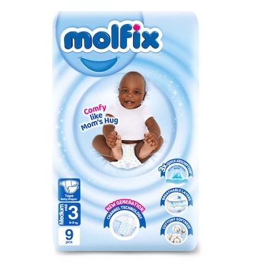 Molfix Day &amp; Night Midi 6.1Kg-9Kg 9Pc