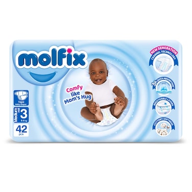 Molfix Diapers 3D 6.1Kg-9Kg medium 42pc