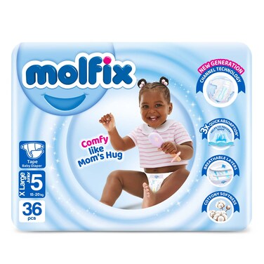 Molfix Diapers 3D 15Kg-20Kgs XL 36PC