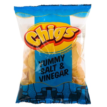 Chigs Yummy Salt And Vinegar Potato Crisps 100G