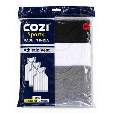 Genx Athletic Vest For Men Medium Grey