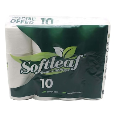 Softleaf Virgin Toilet Paper Unwrap 10 Pack