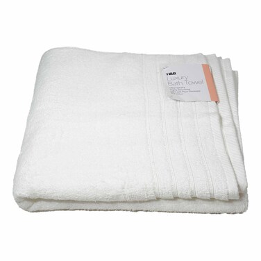 H&amp;B Art027 Luxury Bath Towel White
