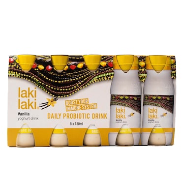 Laki Laki Probiotic Vanilla Yoghurt - 5 x 120ml