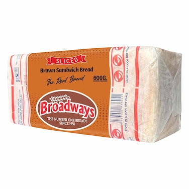 Broadway Brown Sandwich Sliced Bread 600G