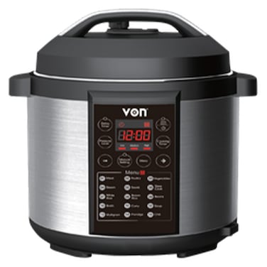Von Vscp60Mmx Electric Pressure Cooker 1000 Watts Black And Grey 6L