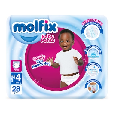 Molfix Pants Maxi 9.1Kg-15Kg 28PC