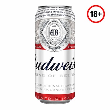 Budweiser American-Style Lager Beer Can 500ml