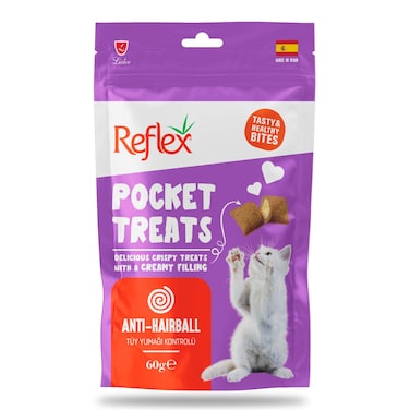 Reflex Cat Pocket Treat Hairball Control 60Gr