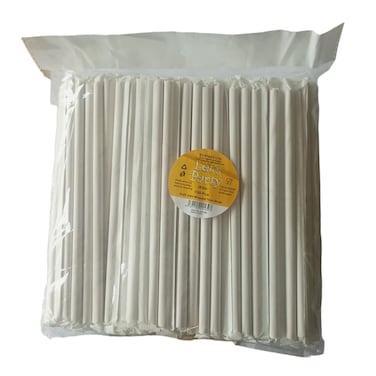 Ecstacy Kraft Thick Paper Straws Individual Wrap