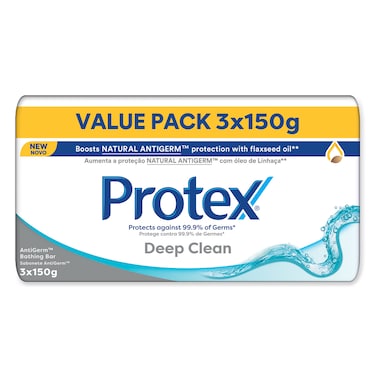 Protex Deep Clean 3x150g Value Pack Antibacterial Soap
