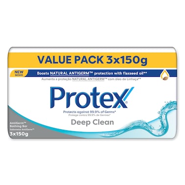 Protex Deep Clean 3x150g Value Pack Antibacterial Soap