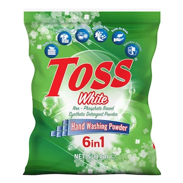 Toss White Detergent Powder Sachet 500g