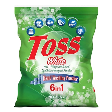 Toss White Detergent Powder Sachet 1kg