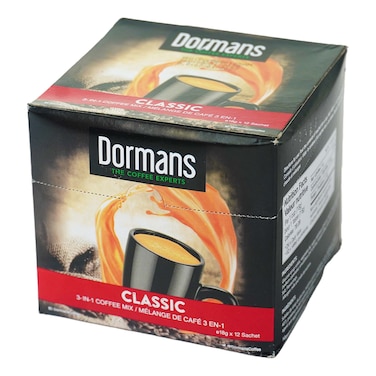 Dormans Classic 3In 1 Instant Coffee Mix 18g x Pack of 12