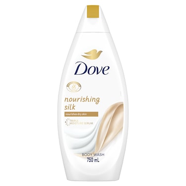DOVE BODY WASH SILKY GLOWUK750ML