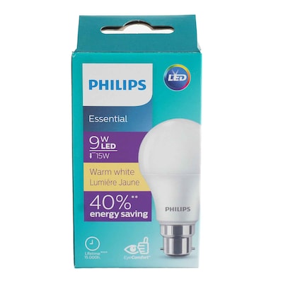 Philips Essential Led Bulb G3 9W B22 Warm White
