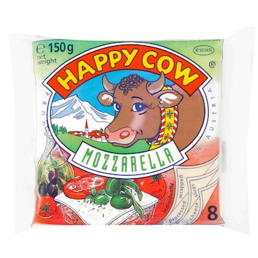 Happy Cow Mozzarella 8 Cheese Slices 150G