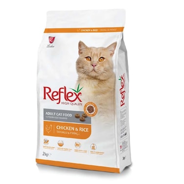 Reflex Plus Chicken And Rice Adult Cat Food 2Kg