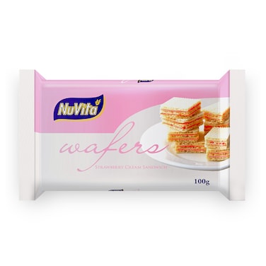 NuVita Wafer Strawberry 100g