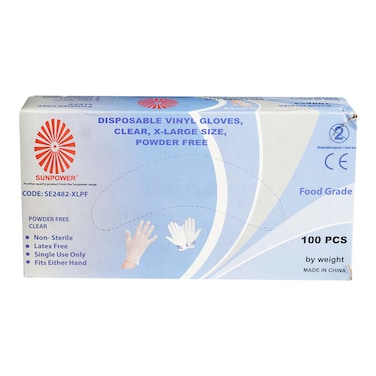 Disposable Vinyl Gloves Clear X-Large