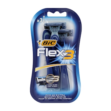 BIC Flex 3 Men&#39;s Disposable Razors Pack of 3