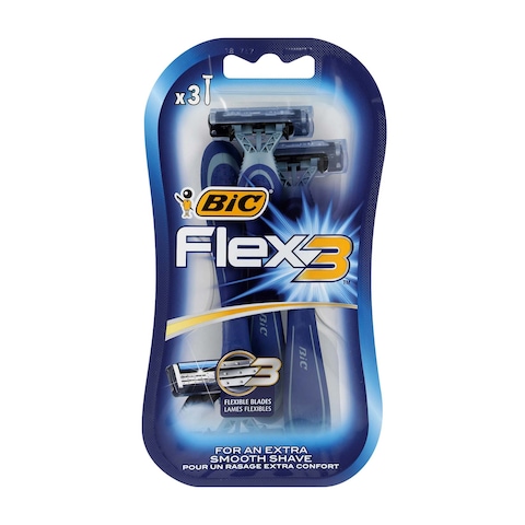 BIC Flex 3 Men&#39;s Disposable Razors Pack of 3