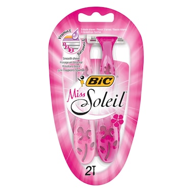 BIC Miss Soleil Pink Women&#39;s Disposable Razors  Pack of 2
