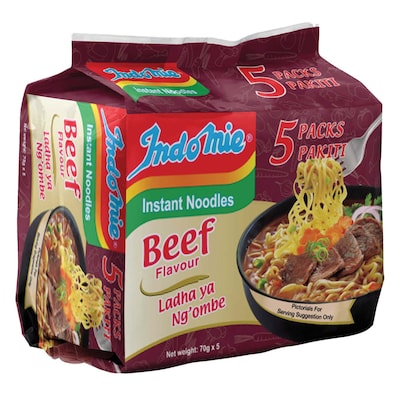 Indomie Beef Instant Noodles 70g X 5 Pieces