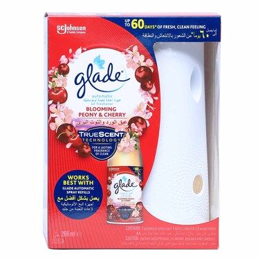Glade Automatic Spray Holder With Blooming Peony And Cherry Refill 269ml