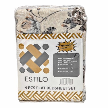 Estilo Premium Bedsheet Printed 6X6 King