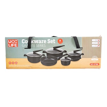 UCC Life Granite Cookware Set 9 Pieces UC-2709