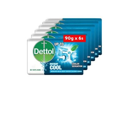 Dettol Bar Soap Cool 90Gx6