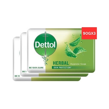 Dettol Bar Soap Herbal 90Gx3