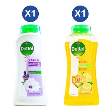 Dettol Shower Gel Fresh + Sensitive Value Pack