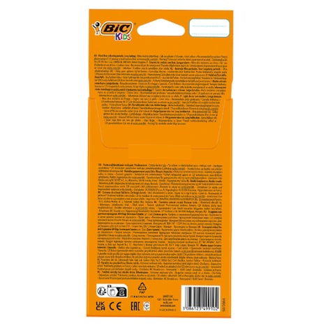 BIC Kids Evolution Stripes Colouring Pencils - Assorted Colours, Pack of 12