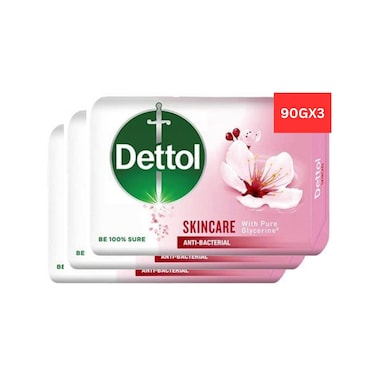 Dettol Bar Soap Skincare 90Gx3