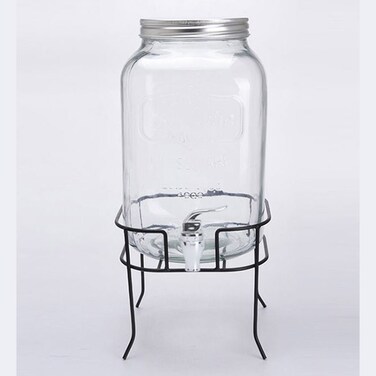 Shokki Glass Jar Wmtl Stand 0143A