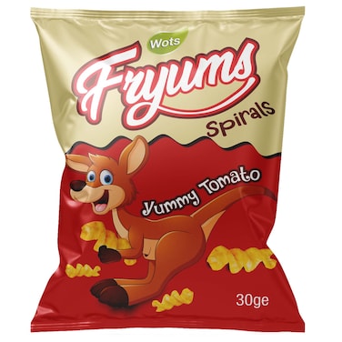 Wots Fryums Yummy Spiral Tomato 25G
