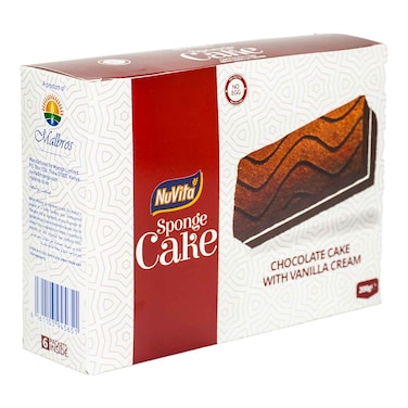 NuVita Sponge Chocolate Cake With Vanilla Cream 200g
