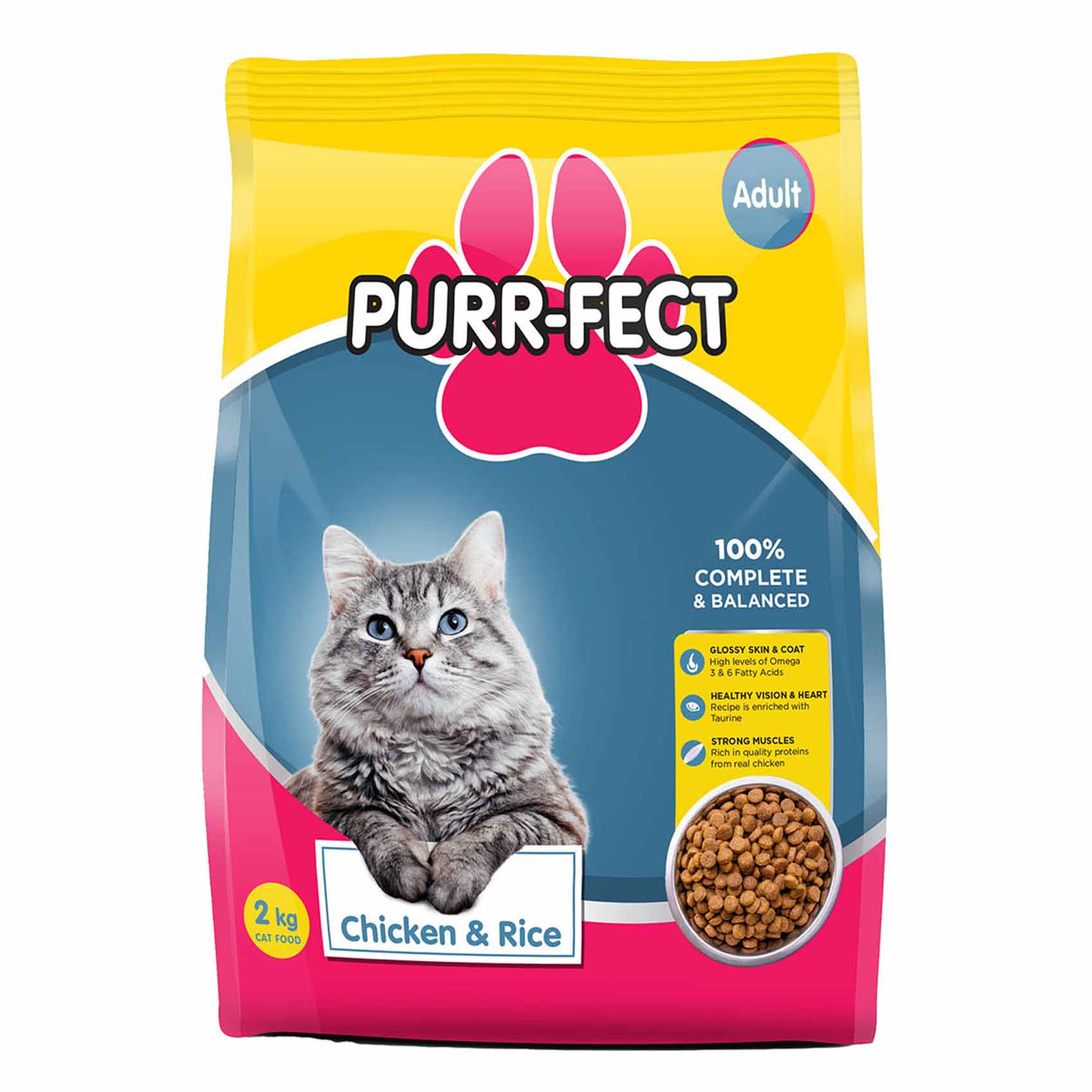 Purr-fect Chicken & Rice Cat Food 2kg