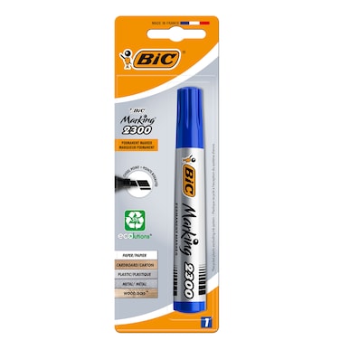BIC Marking 2300 ECOlutions Permanent Marker Medium Chiselled Point - Blue, Pack of 1