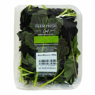 Farm Fresh Red Mizuna 100G
