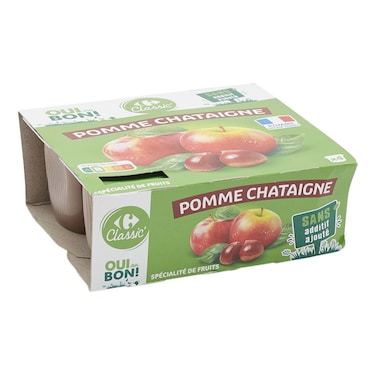 Carrefour Apple And Chestnut Compote 100g x 4pcs