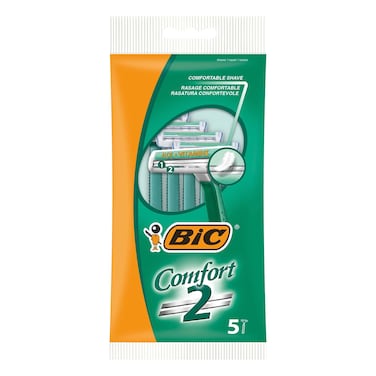 
BIC Comfort 2 Disposable Men's Razors - Pack of 5